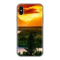 Дизайнерский силиконовый чехол для Iphone x10 Восход