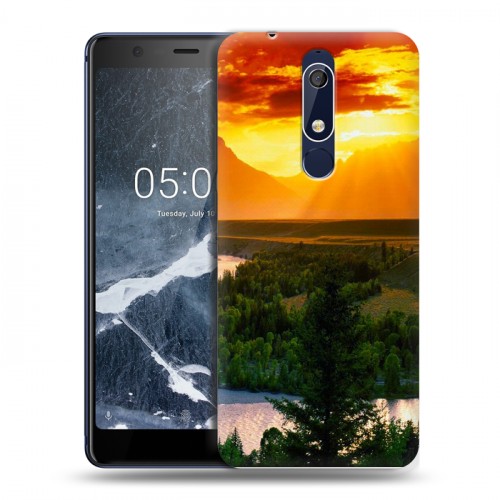 Дизайнерский пластиковый чехол для Nokia 5.1 Восход