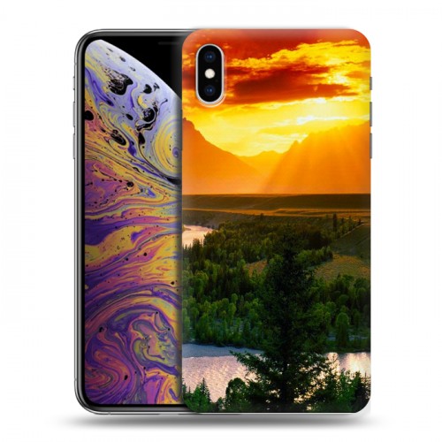 Дизайнерский силиконовый чехол для Iphone Xs Max Восход