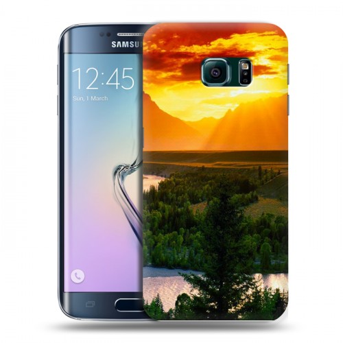 Дизайнерский пластиковый чехол для Samsung Galaxy S6 Edge Восход