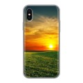 Дизайнерский силиконовый чехол для Iphone x10 Восход