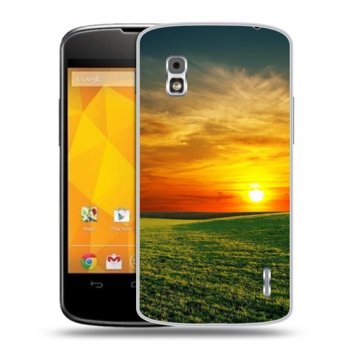 Дизайнерский пластиковый чехол для LG Google Nexus 4 Восход