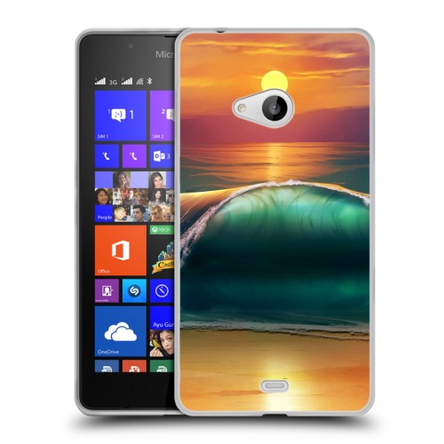 Дизайнерский пластиковый чехол для Microsoft Lumia 540 Закат