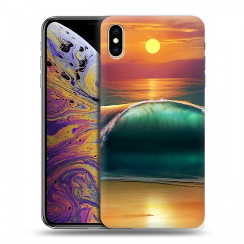 Дизайнерский силиконовый чехол для Iphone Xs Max Закат