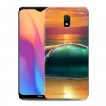 Дизайнерский силиконовый с усиленными углами чехол для Xiaomi RedMi 8A Закат