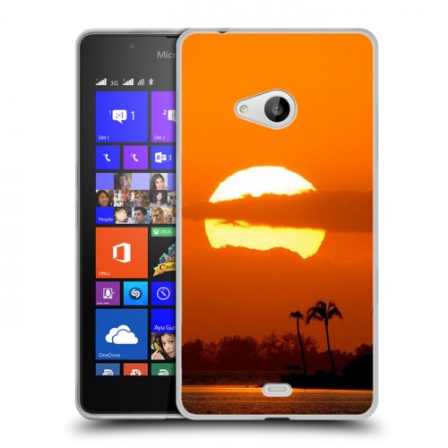 Дизайнерский пластиковый чехол для Microsoft Lumia 540 Закат