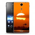 Дизайнерский пластиковый чехол для Sony Xperia TX Закат