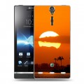 Дизайнерский пластиковый чехол для Sony Xperia S Закат