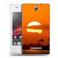 Дизайнерский пластиковый чехол для Sony Xperia E Закат