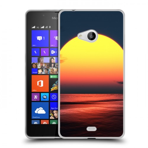 Дизайнерский пластиковый чехол для Microsoft Lumia 540 Закат