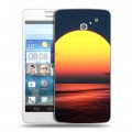 Дизайнерский пластиковый чехол для Huawei Ascend D2 Закат