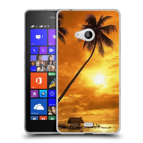 Дизайнерский пластиковый чехол для Microsoft Lumia 540 Закат