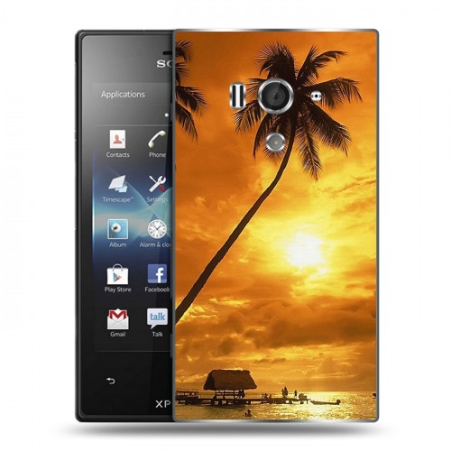 Дизайнерский пластиковый чехол для Sony Xperia acro S Закат