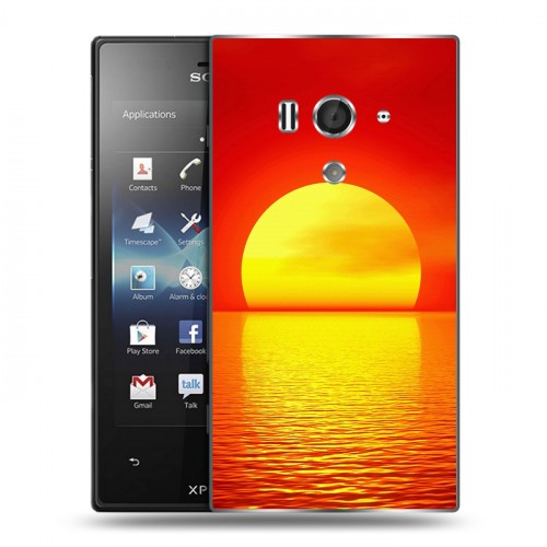 Дизайнерский пластиковый чехол для Sony Xperia acro S Закат