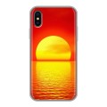 Дизайнерский силиконовый чехол для Iphone x10 Закат