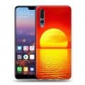 Дизайнерский силиконовый с усиленными углами чехол для Huawei P20 Pro Закат