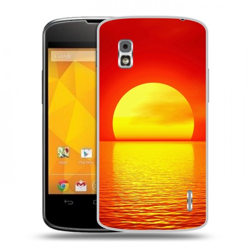 Дизайнерский пластиковый чехол для LG Google Nexus 4 Закат