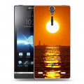 Дизайнерский пластиковый чехол для Sony Xperia S Закат