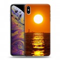 Дизайнерский силиконовый чехол для Iphone Xs Max Закат