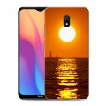 Дизайнерский силиконовый с усиленными углами чехол для Xiaomi RedMi 8A Закат