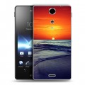 Дизайнерский пластиковый чехол для Sony Xperia TX Закат