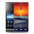 Дизайнерский пластиковый чехол для Sony Xperia S Закат