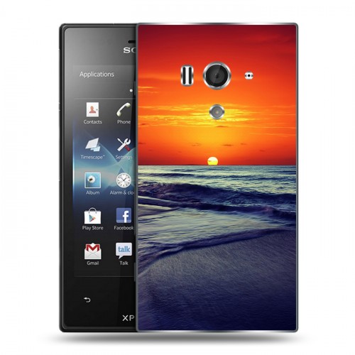 Дизайнерский пластиковый чехол для Sony Xperia acro S Закат