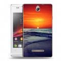 Дизайнерский пластиковый чехол для Sony Xperia E Закат