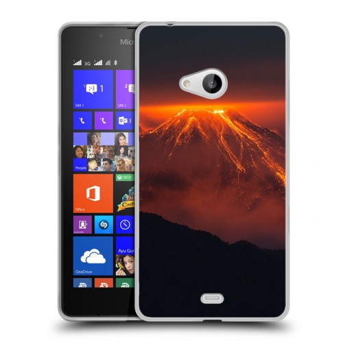 Дизайнерский пластиковый чехол для Microsoft Lumia 540 Вулканы