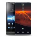 Дизайнерский пластиковый чехол для Sony Xperia S Вулканы