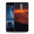 Дизайнерский пластиковый чехол для Nokia 8 Вулканы