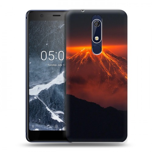 Дизайнерский пластиковый чехол для Nokia 5.1 Вулканы