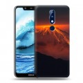 Дизайнерский силиконовый чехол для Nokia 5.1 Plus Вулканы