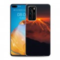 Дизайнерский пластиковый чехол для Huawei P40 Вулканы