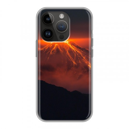 Дизайнерский силиконовый чехол для Iphone 14 Pro Вулканы
