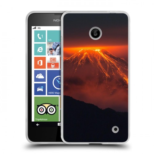 Дизайнерский пластиковый чехол для Nokia Lumia 630/635 Вулканы