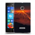 Дизайнерский пластиковый чехол для Microsoft Lumia 435 Вулканы