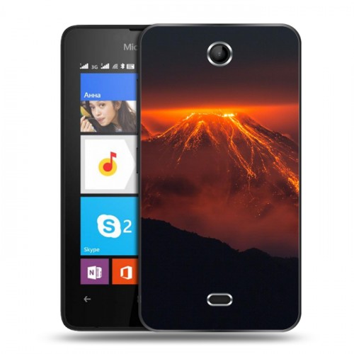 Дизайнерский силиконовый чехол для Microsoft Lumia 430 Dual SIM Вулканы