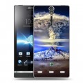 Дизайнерский пластиковый чехол для Sony Xperia S Вулканы