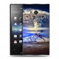 Дизайнерский пластиковый чехол для Sony Xperia acro S Вулканы