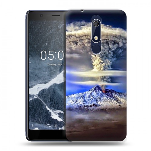 Дизайнерский пластиковый чехол для Nokia 5.1 Вулканы