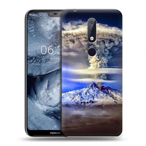 Дизайнерский силиконовый чехол для Nokia 6.1 Plus Вулканы