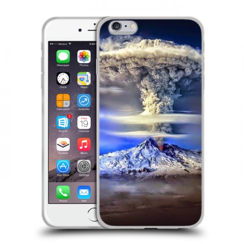 Дизайнерский силиконовый чехол для Iphone 6 Plus/6s Plus Вулканы
