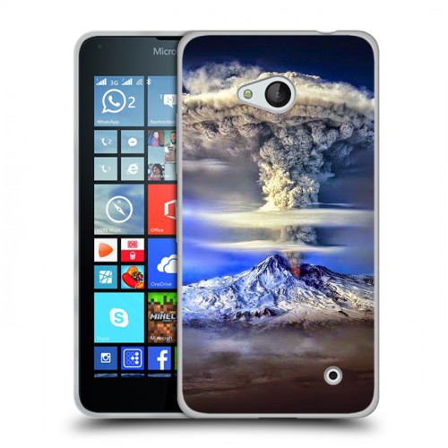 Дизайнерский пластиковый чехол для Microsoft Lumia 640 Вулканы