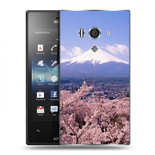 Дизайнерский пластиковый чехол для Sony Xperia acro S Вулканы