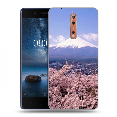 Дизайнерский пластиковый чехол для Nokia 8 Вулканы