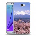 Дизайнерский пластиковый чехол для Samsung Galaxy Note 2 Вулканы