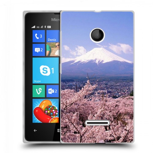 Дизайнерский пластиковый чехол для Microsoft Lumia 435 Вулканы