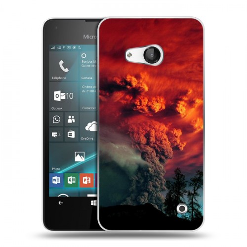 Дизайнерский пластиковый чехол для Microsoft Lumia 550 Вулканы