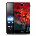 Дизайнерский пластиковый чехол для Sony Xperia TX Вулканы